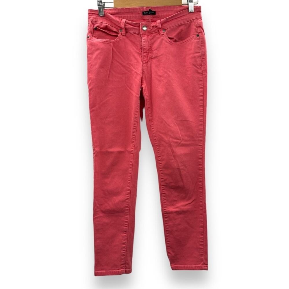 Eileen Fisher Barbiecore Pink Mid Rise Skinny Cropped‎ Jeans Size 6